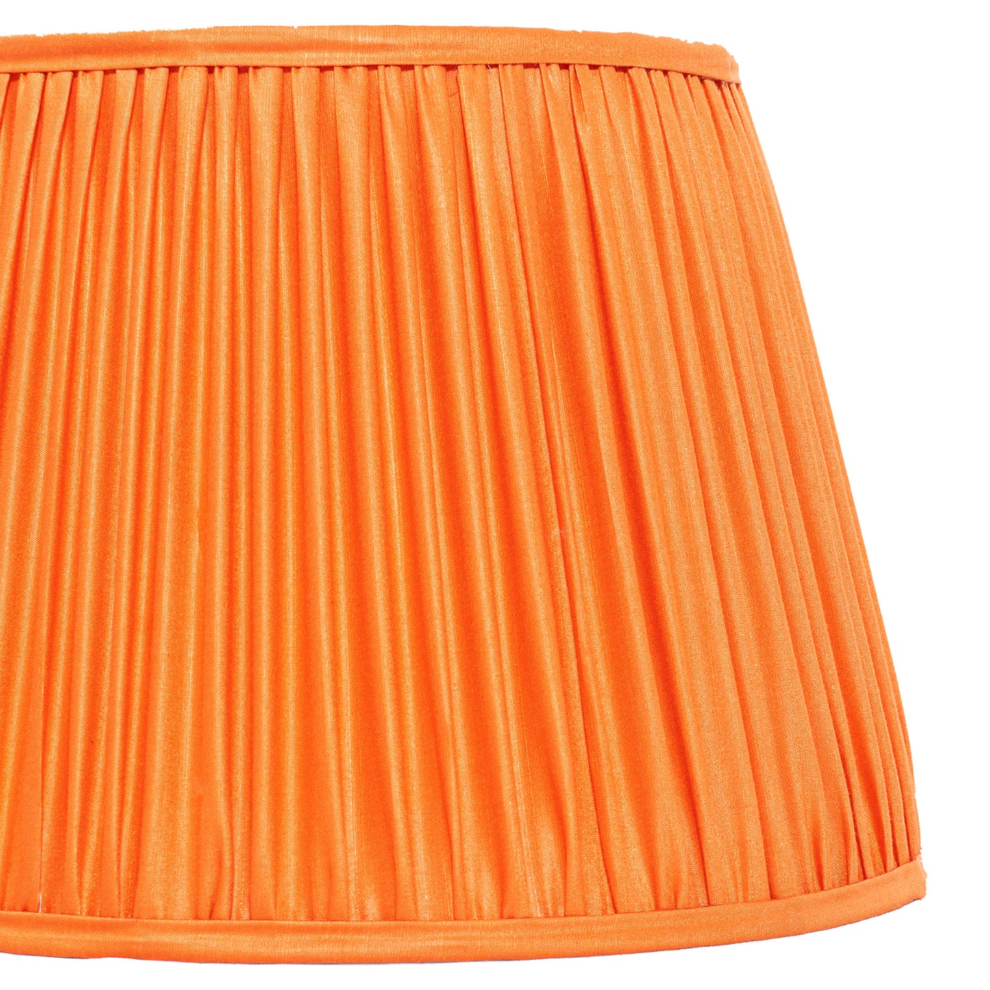 40cm straight empire premium softback lampshade in orange silk by Lampenschirm India
