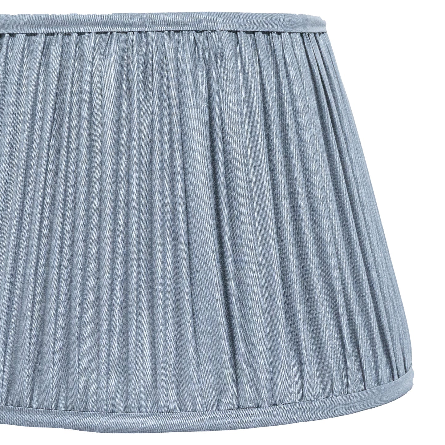30cm straight empire premium softback lampshade in grey silk by Lampenschirm India