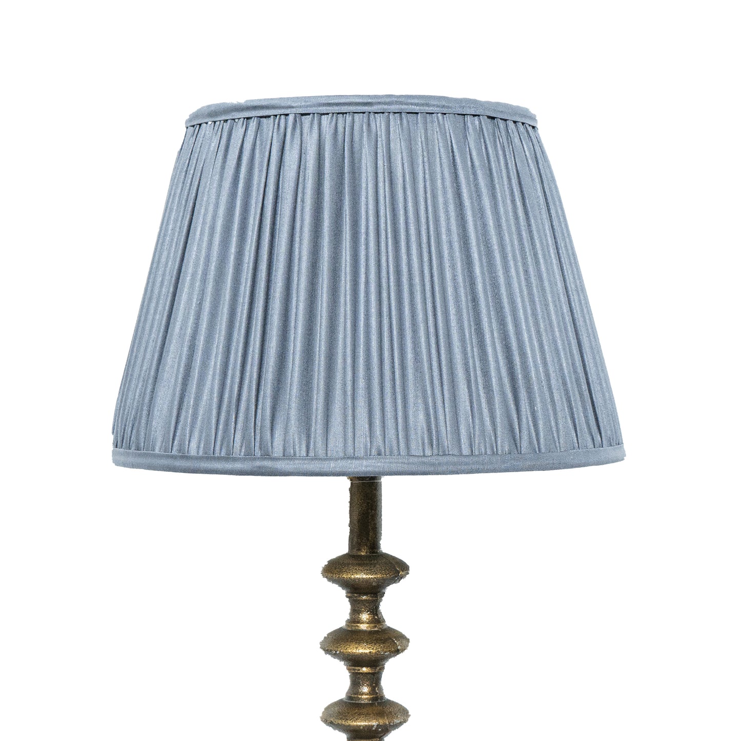 30cm straight empire premium softback lampshade in grey silk by Lampenschirm India
