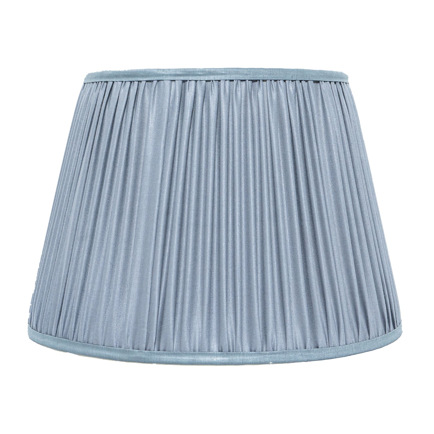 40cm straight empire premium softback lampshade in silk by Lampenschirm India, House of Lampshades. Grey Silk Lamp shades