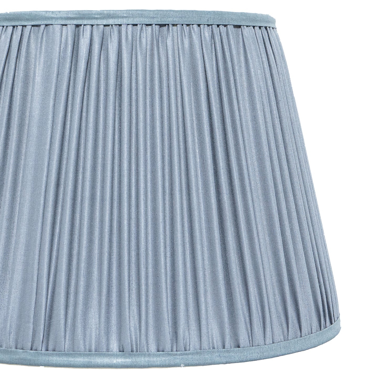 40cm straight empire premium softback lampshade in grey silk by Lampenschirm India