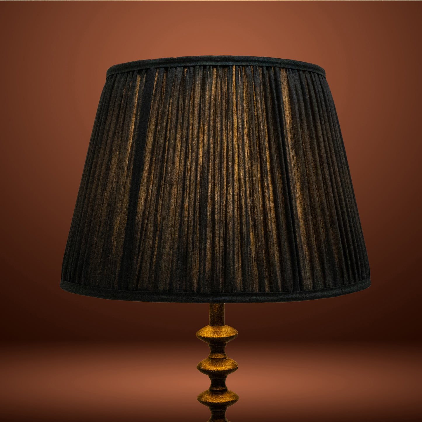 40cm straight empire premium softback lampshade in grey silk by Lampenschirm India