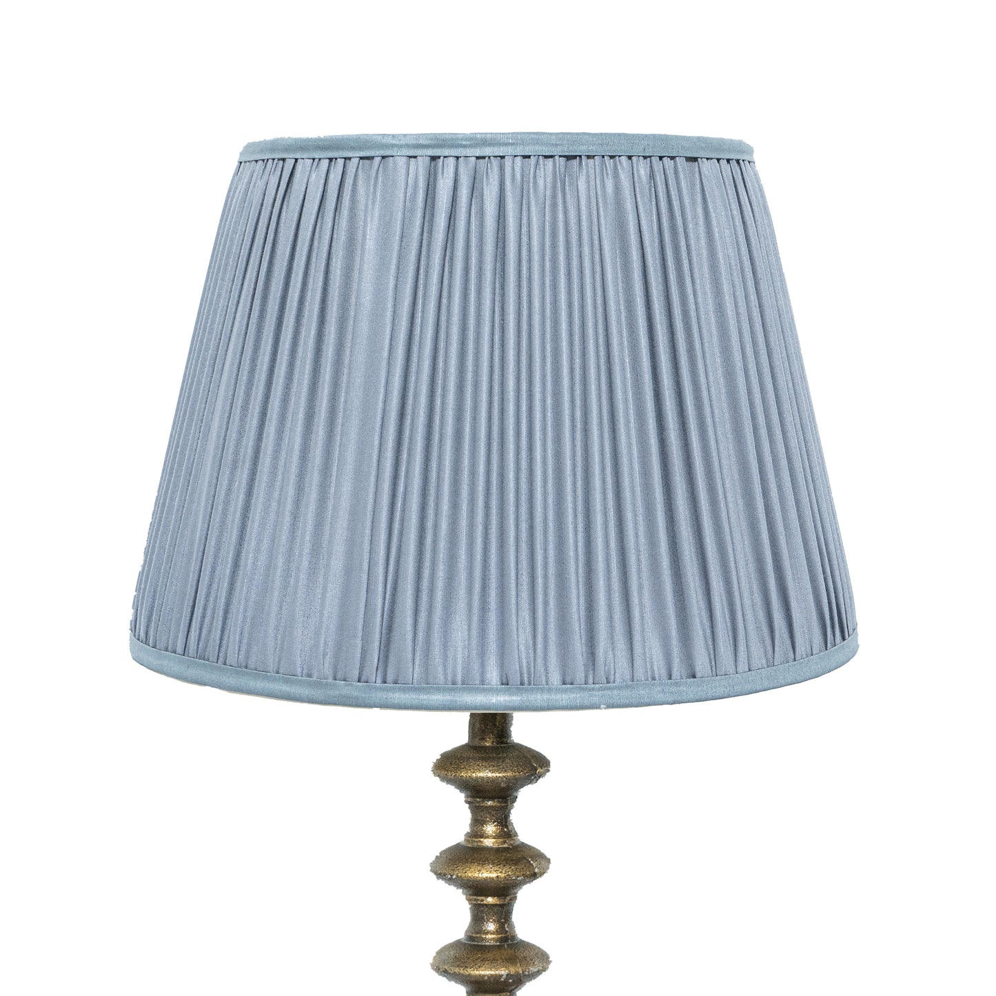 40cm straight empire premium softback lampshade in grey silk by Lampenschirm India
