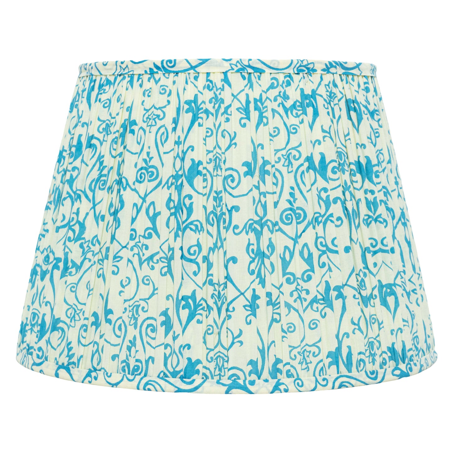 40cm straight empire premium softback lampshade in cotton by Lampenschirm India, house of lampshades. Blue Cotton Lamp Shades