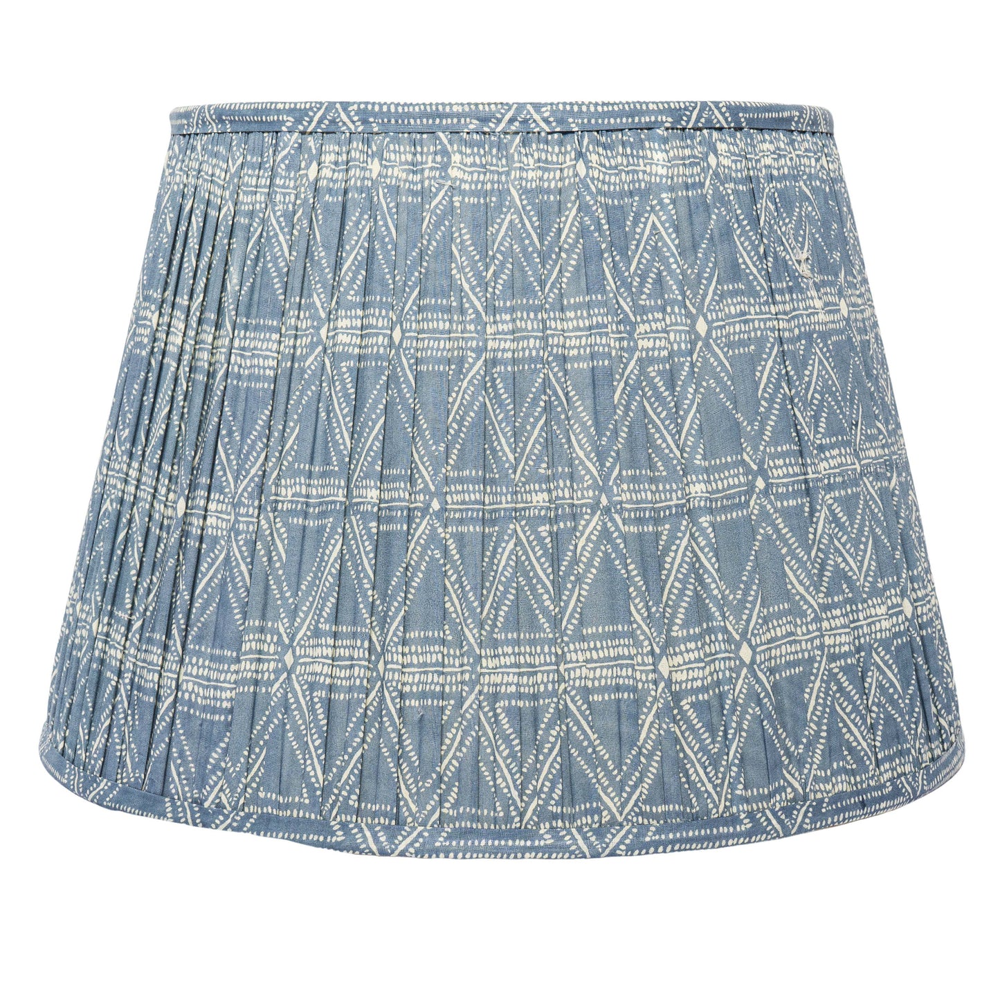 40cm straight empire premium softback lampshade in cotton by Lampenschirm India, house of lampshades. Blue Cotton Lamp Shades
