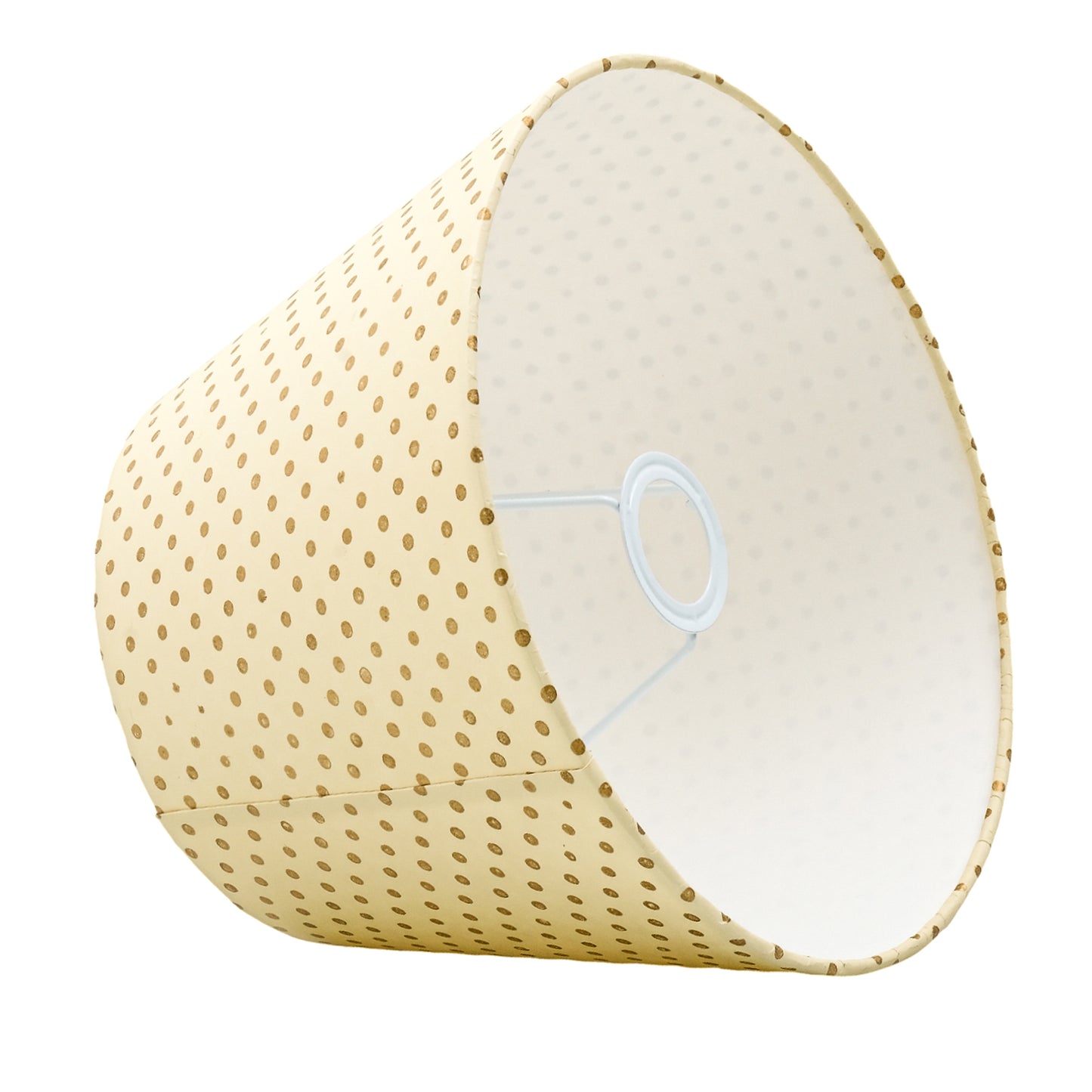 30cm straight empire premium hardback lampshade in block printed paper by Lampenschirm India