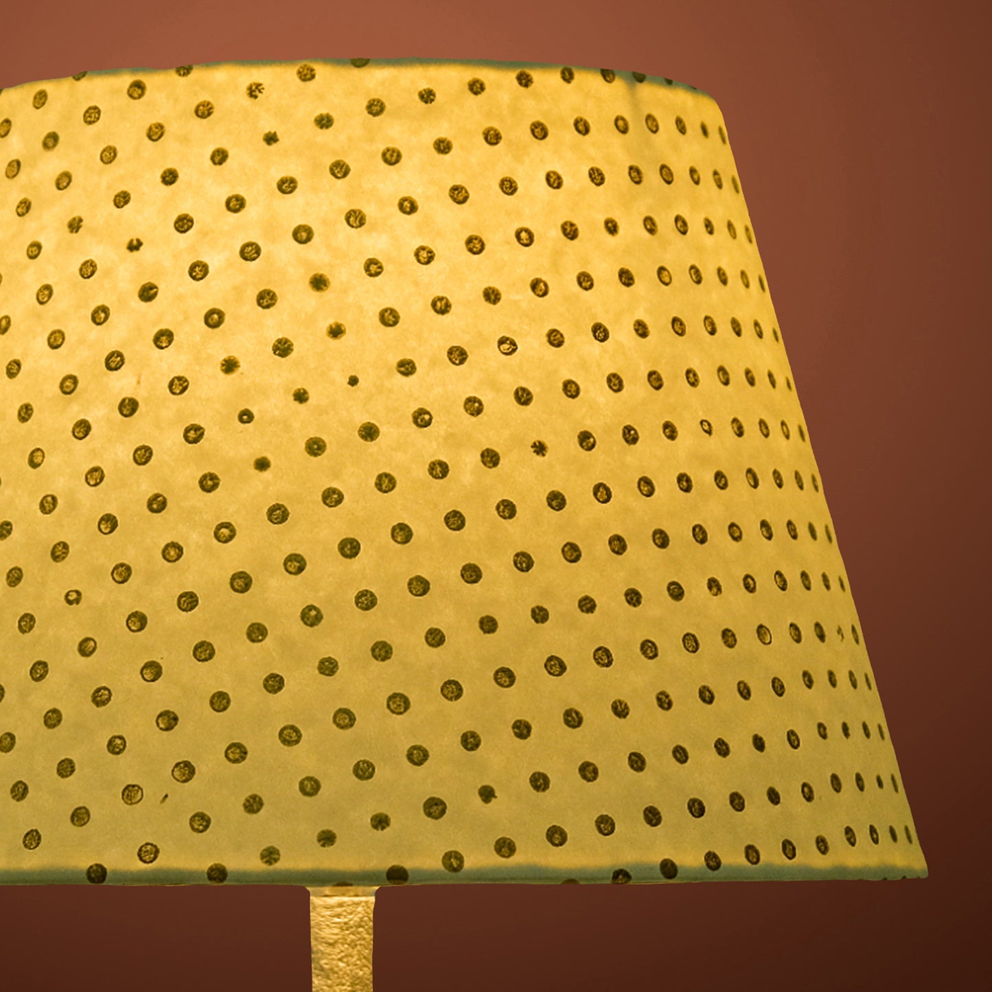 30cm straight empire premium hardback lampshade in block printed paper by Lampenschirm India