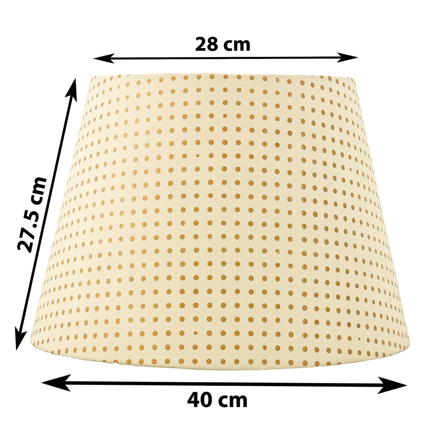 40cm straight empire premium hardback lampshade in block printed paper by Lampenschirm India