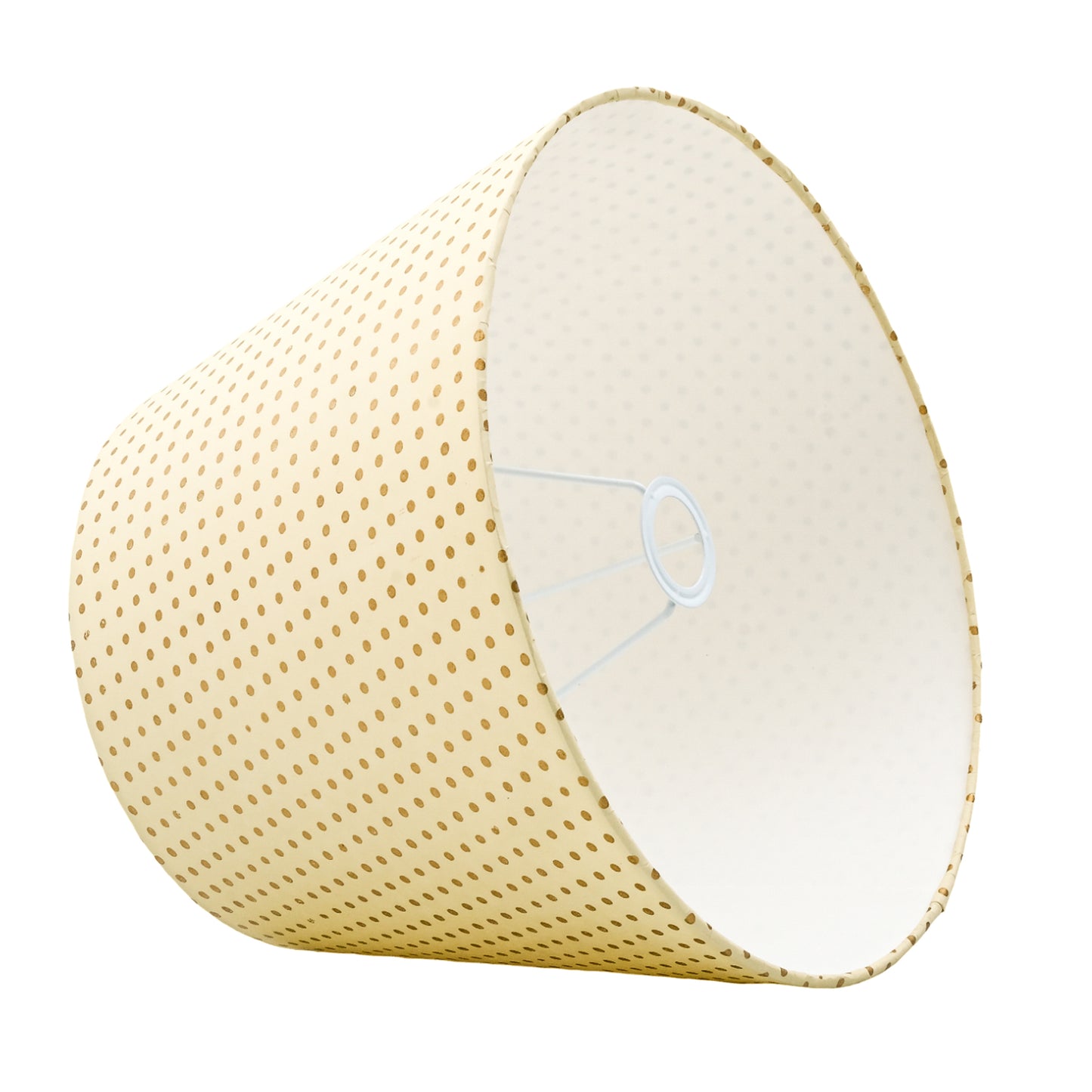 40cm straight empire premium hardback lampshade in block printed paper by Lampenschirm India