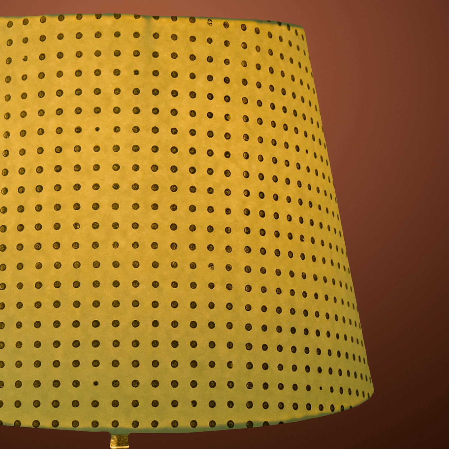 40cm straight empire premium hardback lampshade in block printed paper by Lampenschirm India