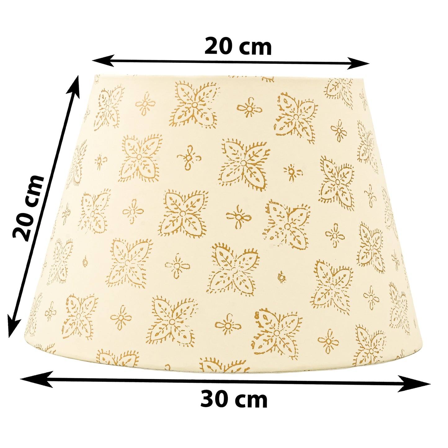 30cm straight empire premium hardback lamp shade in block printed paper by Lampenschirm India