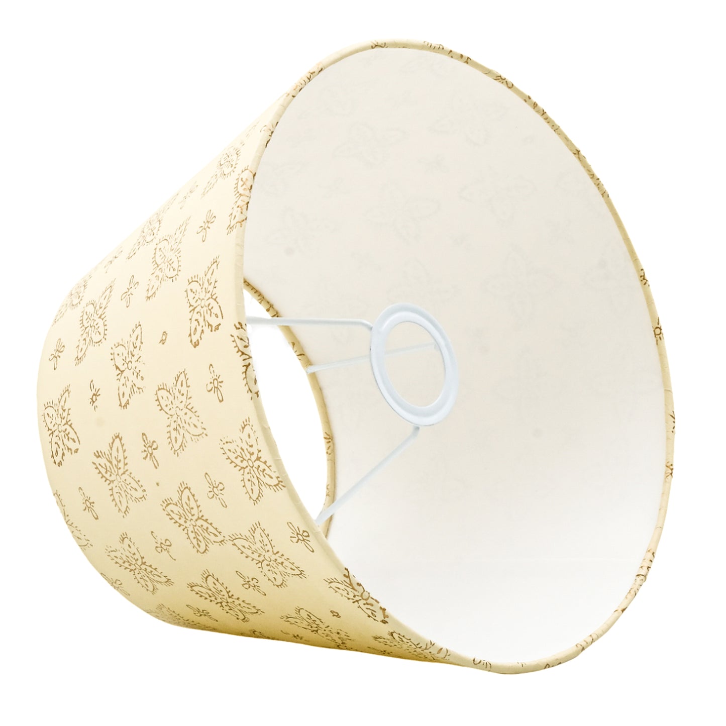 30cm straight empire premium hardback lamp shade in block printed paper by Lampenschirm India