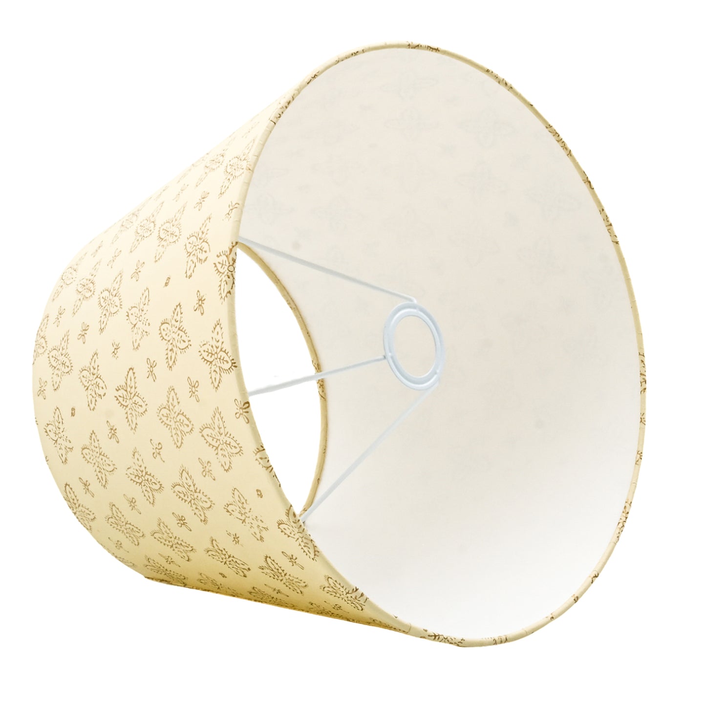 40cm straight empire premium hardback lamp shade in block printed paper by Lampenschirm India