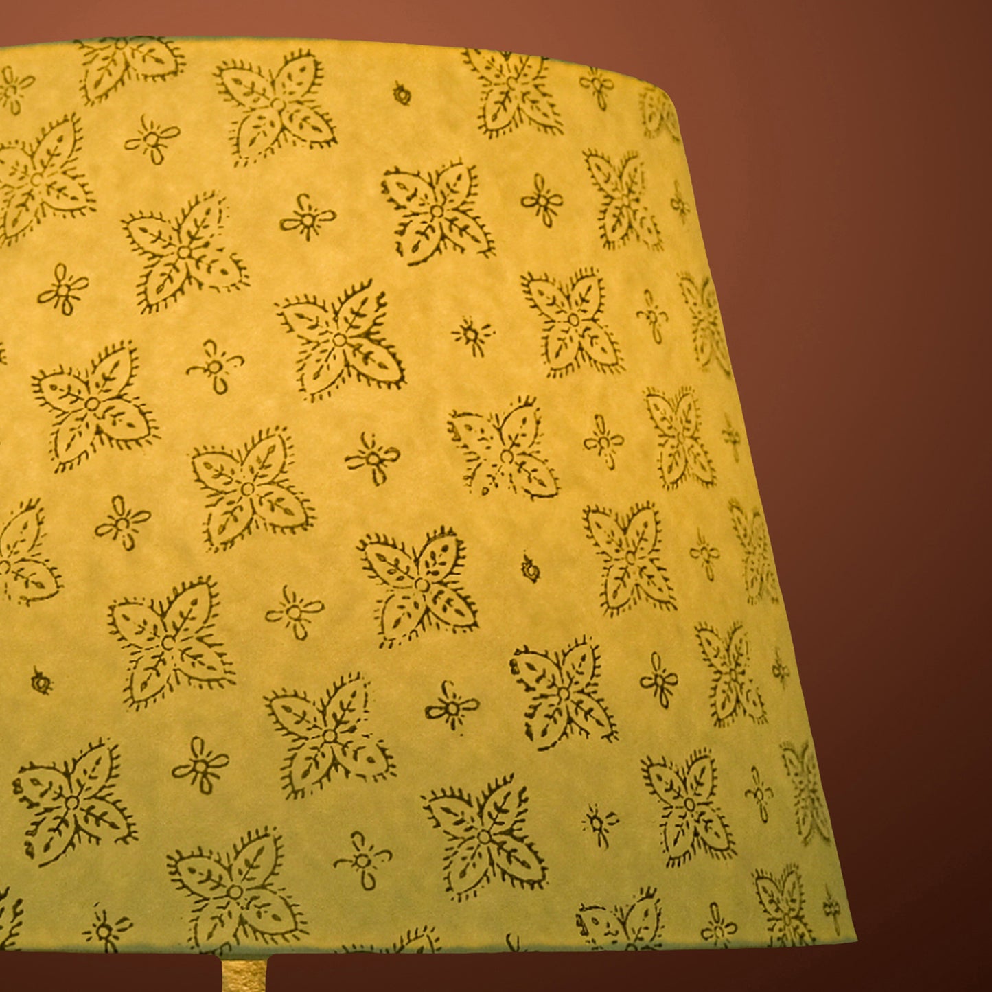 40cm straight empire premium hardback lamp shade in block printed paper by Lampenschirm India