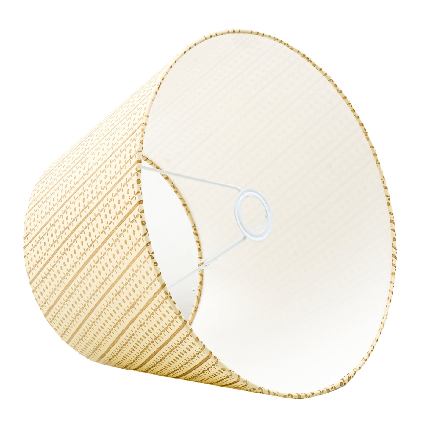 40cm straight empire premium hardback lamp shade in block printed paper by Lampenschirm India