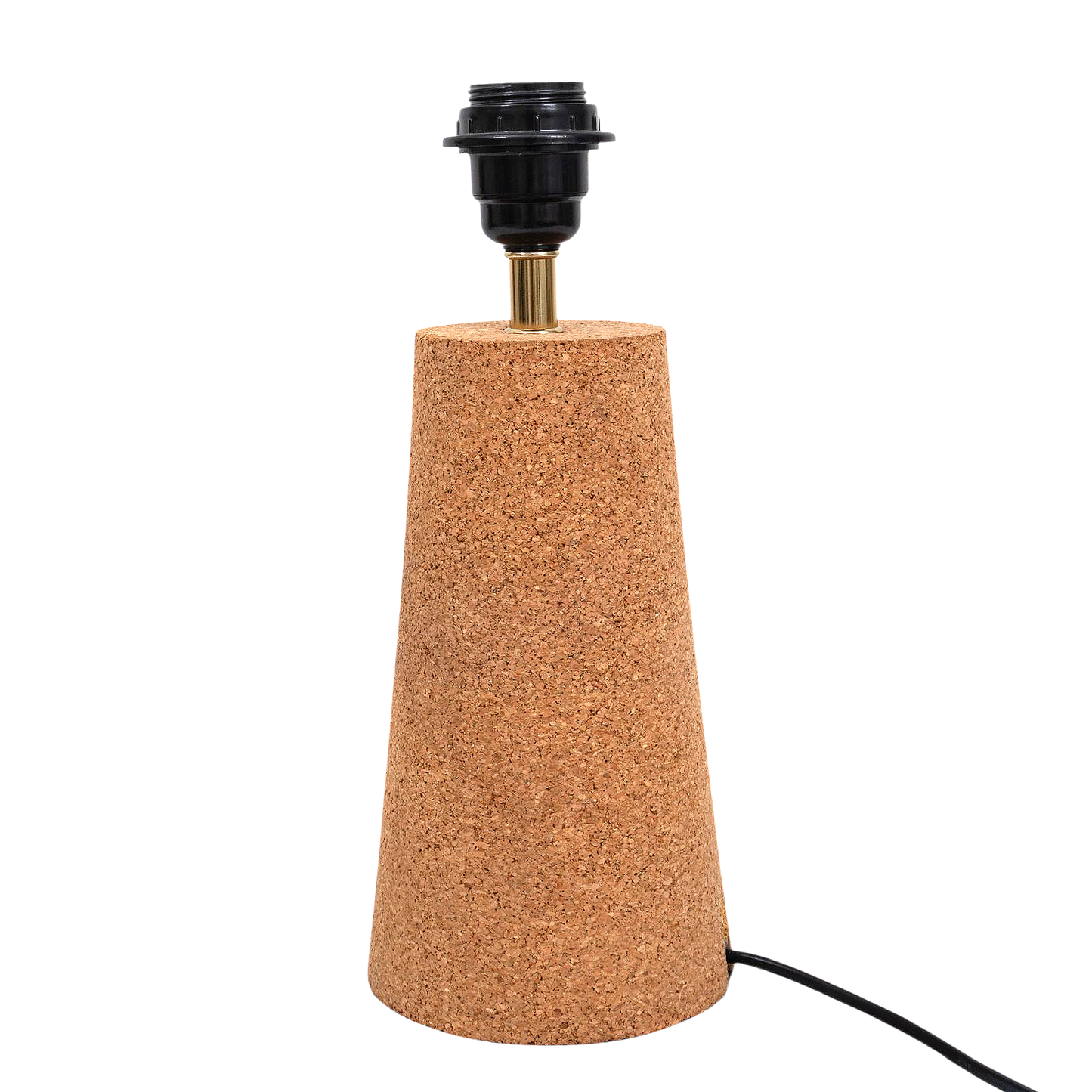 Terra Conica Table Lamp in Natural Cork with Lampshade