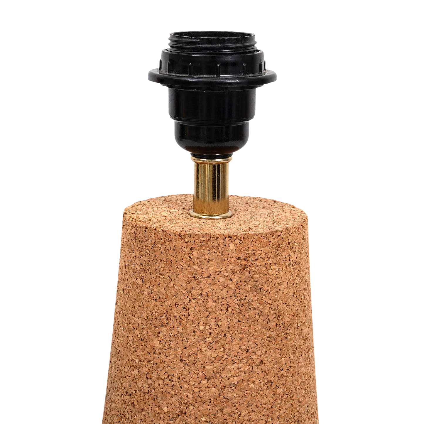 Terra Conica Table Lamp in Natural Cork with Lampshade