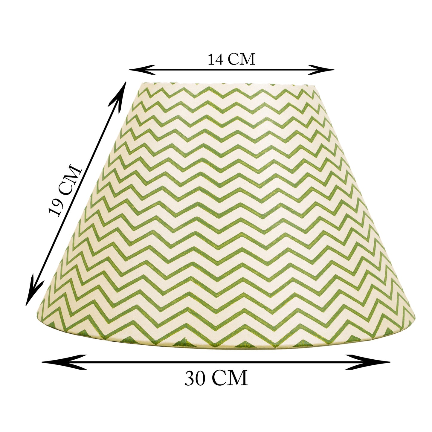 30cm empire premium hardback lampshade in block printed paper by Lampenschirm India