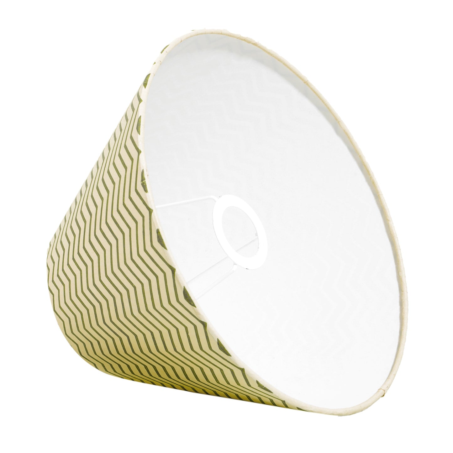 30cm empire premium hardback lampshade in block printed paper by Lampenschirm India