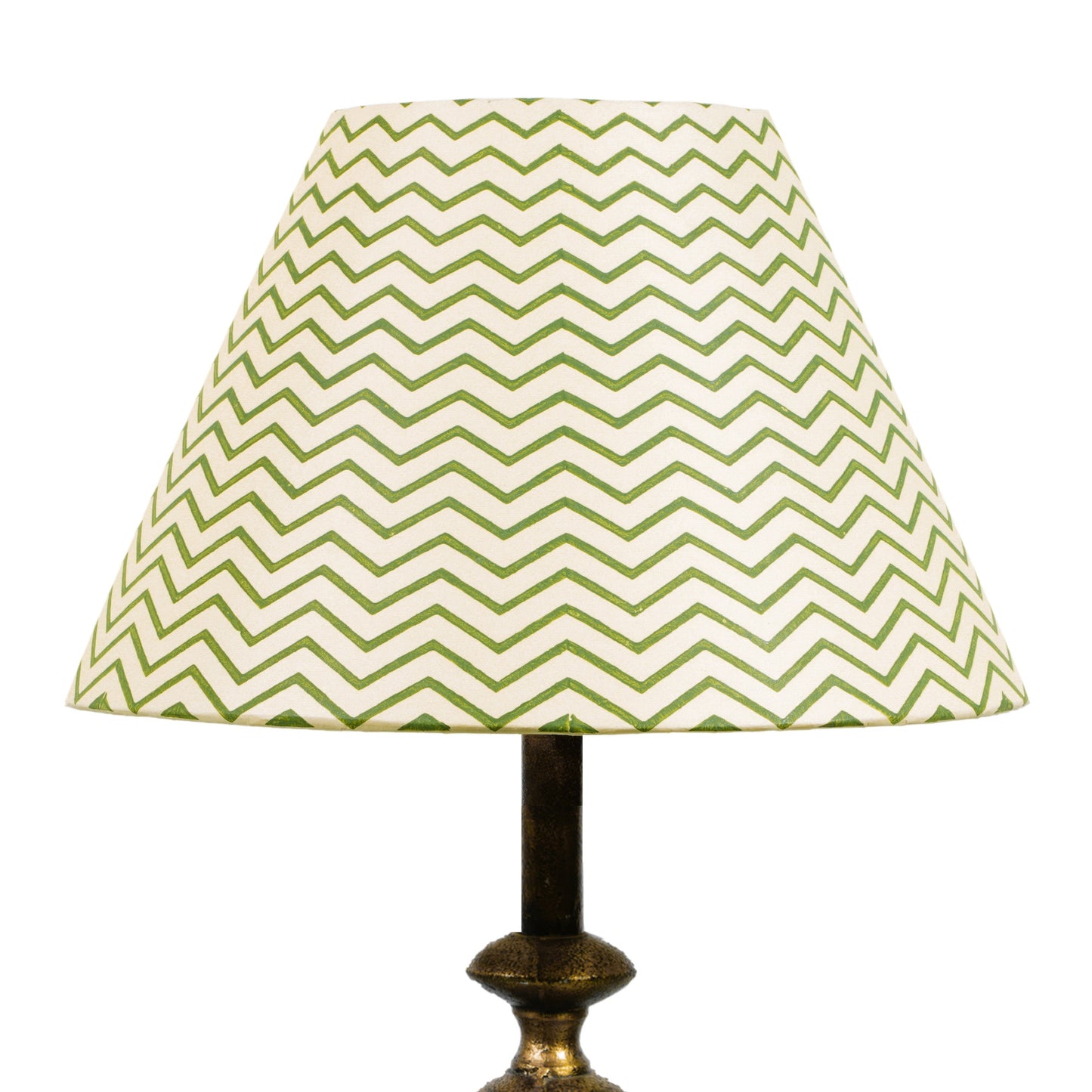30cm empire premium hardback lampshade in block printed paper by Lampenschirm India