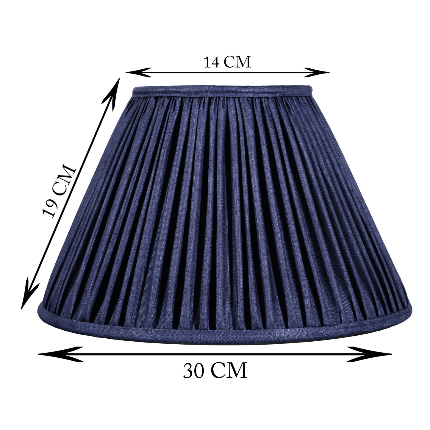 20cm empire premium softback lampshade in blue silk by Lampenschirm India, house of lampshades