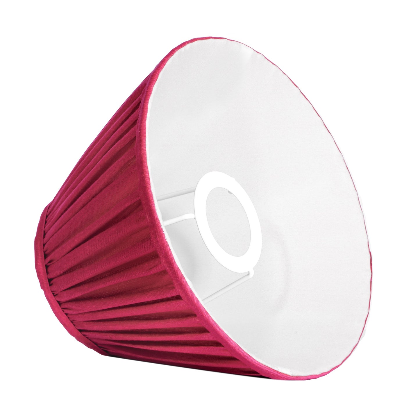 20cm empire premium softback lampshade in red silk by Lampenschirm India, house of lampshades