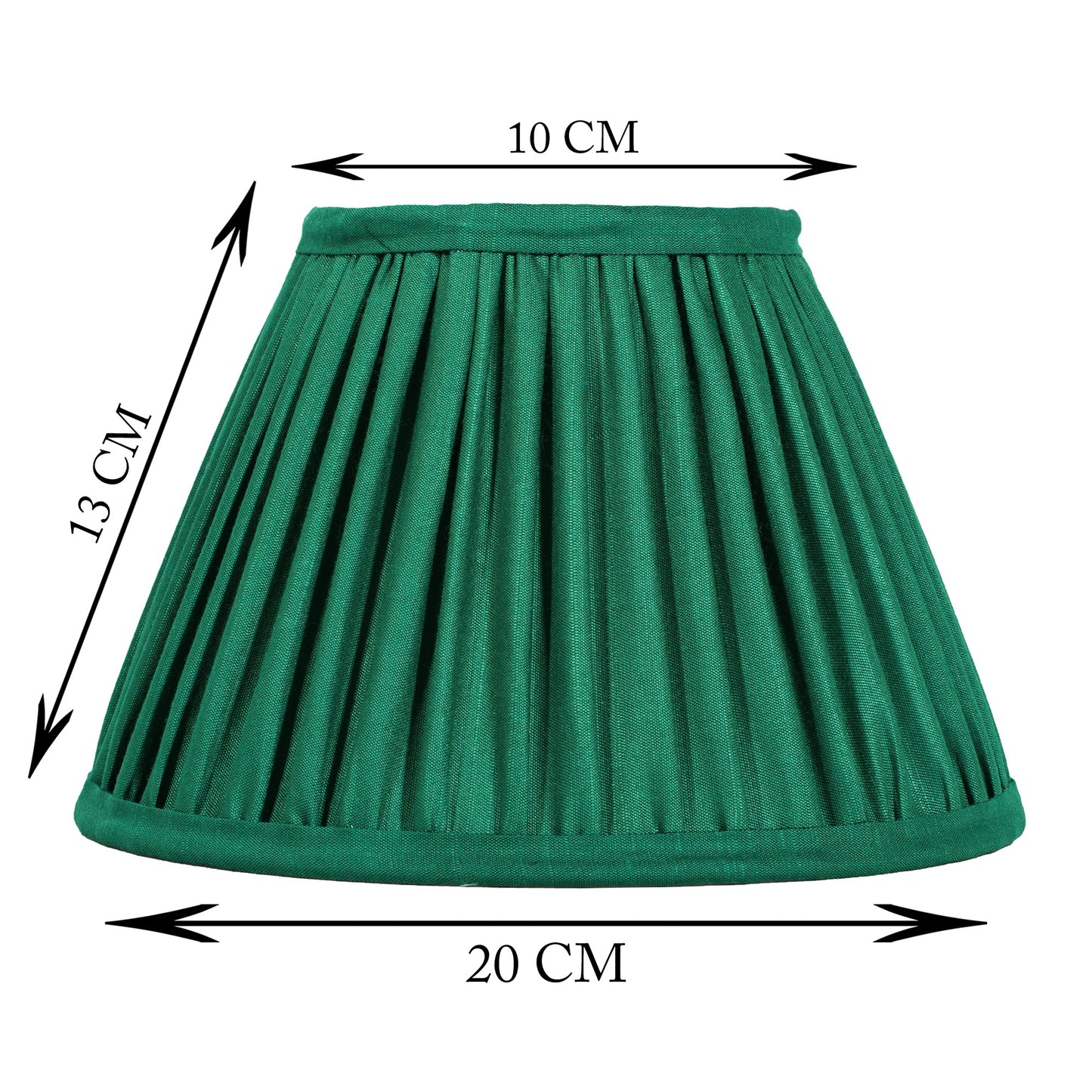 20cm empire premium softback lampshade in green silk by Lampenschirm India, house of lampshades