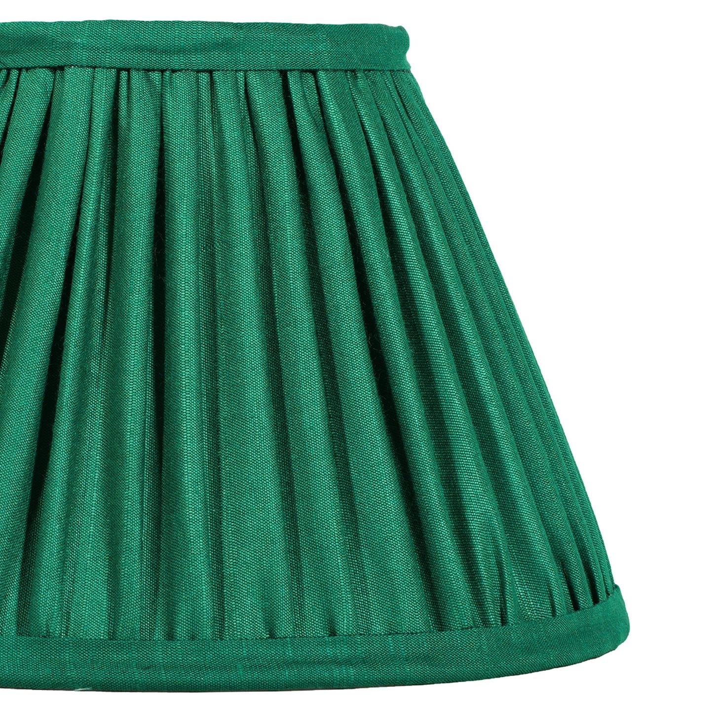 20cm empire premium softback lampshade in green silk by Lampenschirm India, house of lampshades