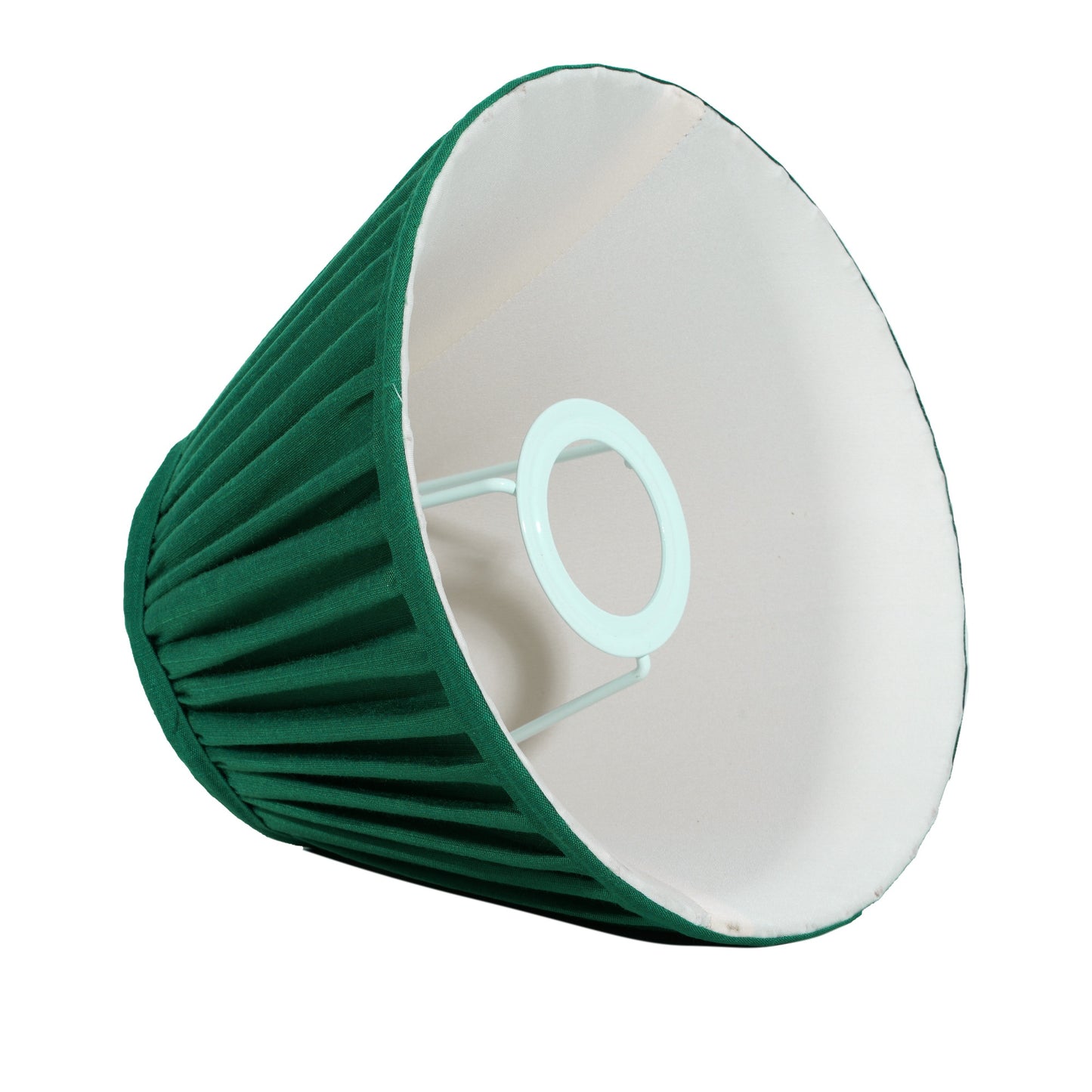 20cm empire premium softback lampshade in green silk by Lampenschirm India, house of lampshades