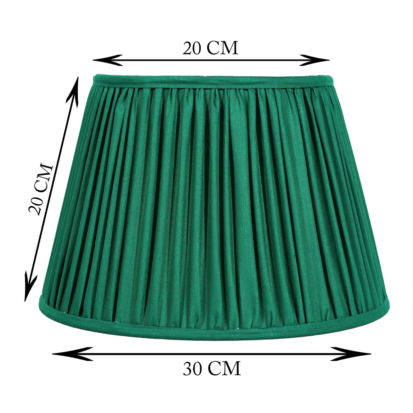 30cm straight empire premium softback lampshade in green silk by Lampenschirm India