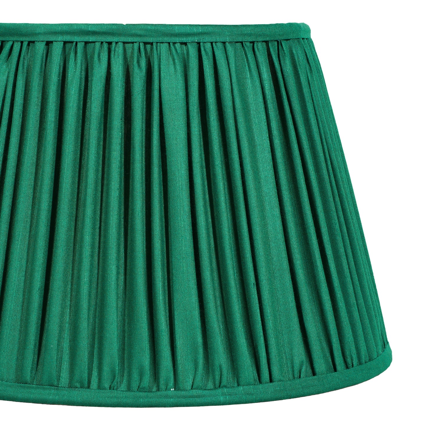 30cm straight empire premium softback lampshade in green silk by Lampenschirm India