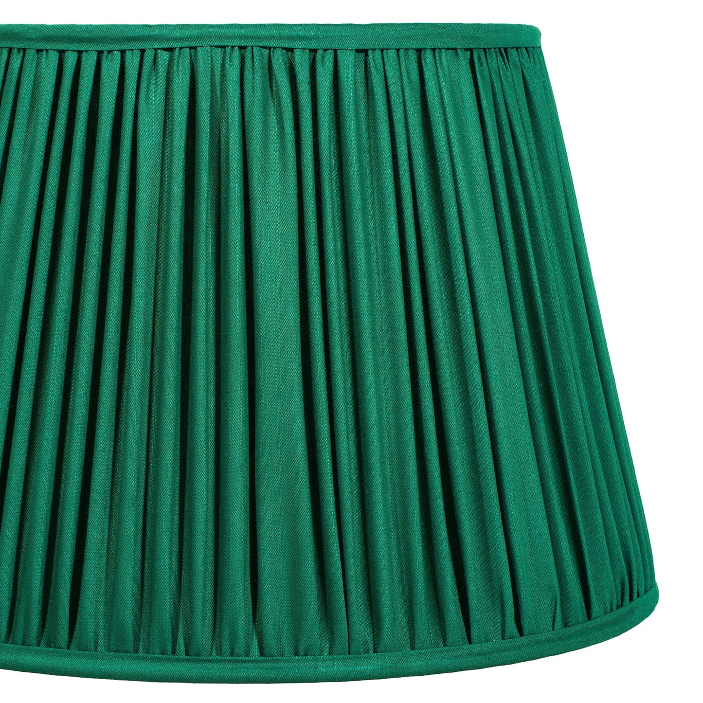 40cm straight empire premium softback lampshade in green silk by Lampenschirm India