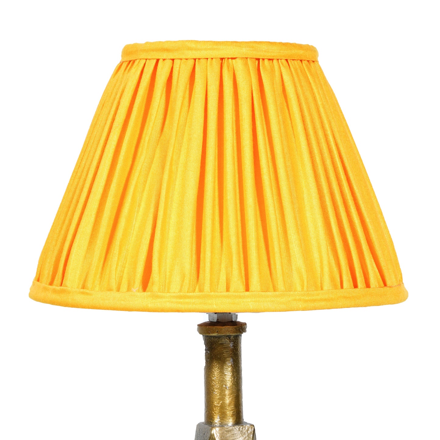 20cm empire premium softback lampshade in yellow silk by Lampenschirm India, house of lampshades