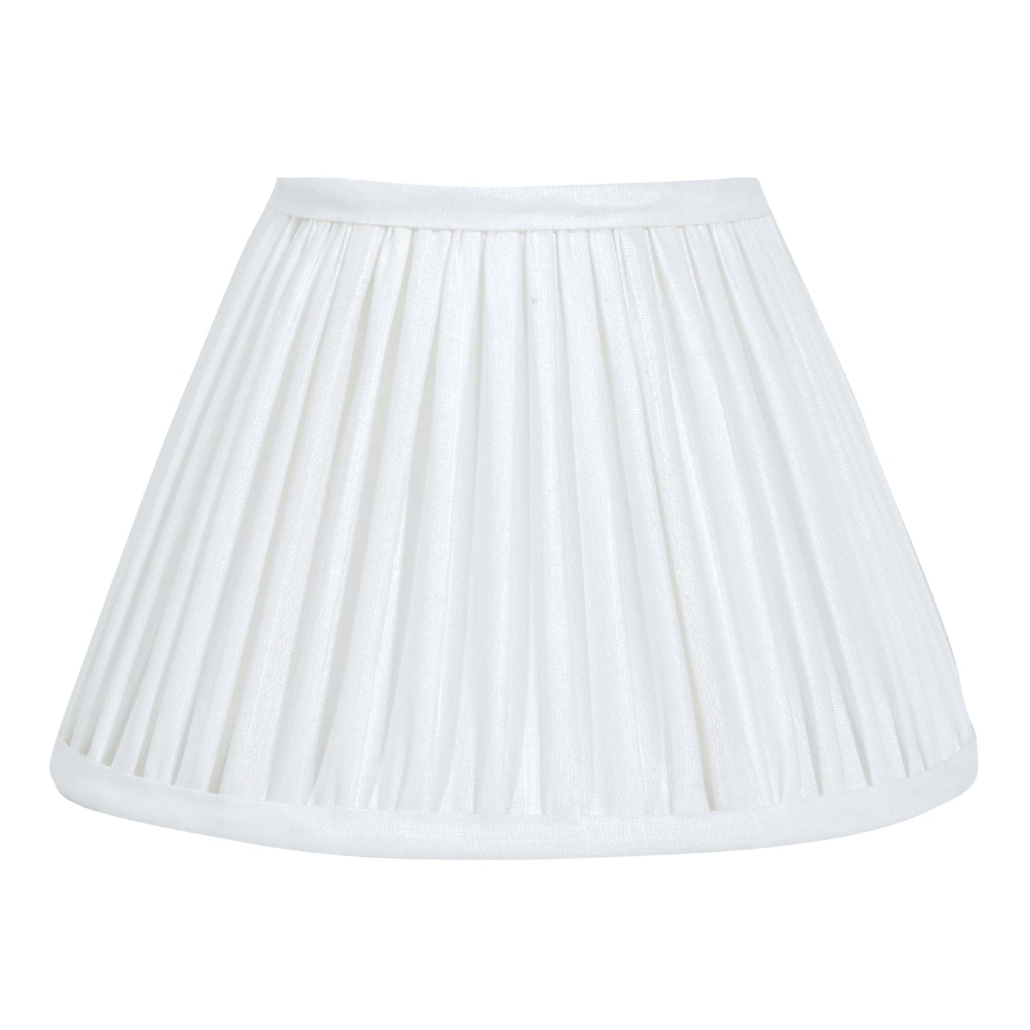 20cm empire premium softback lampshade in White Silk by Lampenschirm India, house of lampshades. White Silk Lamp Shades