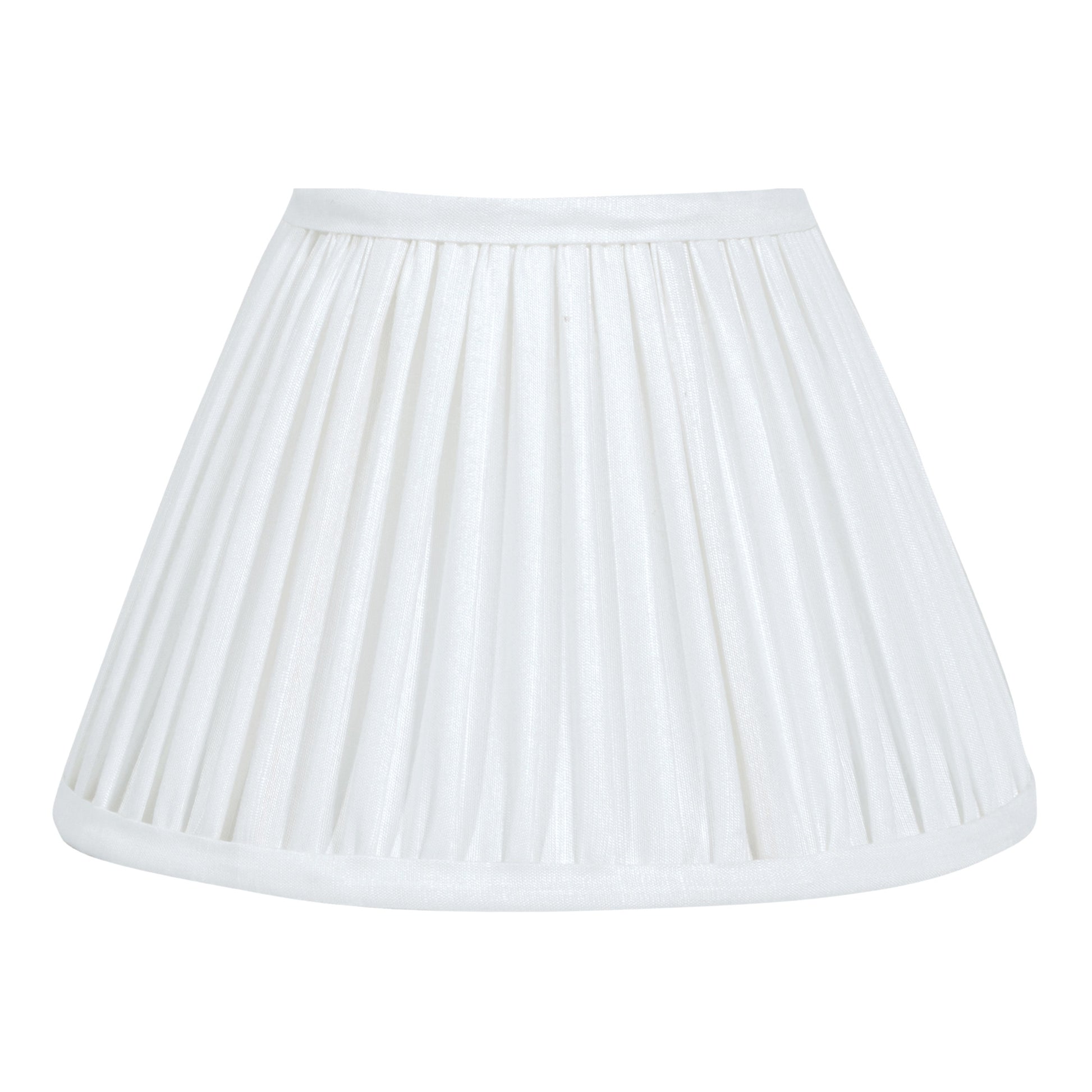 20cm empire premium softback lampshade in White Silk by Lampenschirm India, house of lampshades. White Silk Lamp Shades