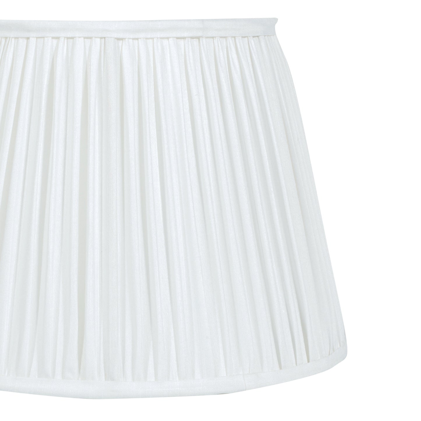 30cm straight empire premium softback lampshade in white silk by Lampenschirm India
