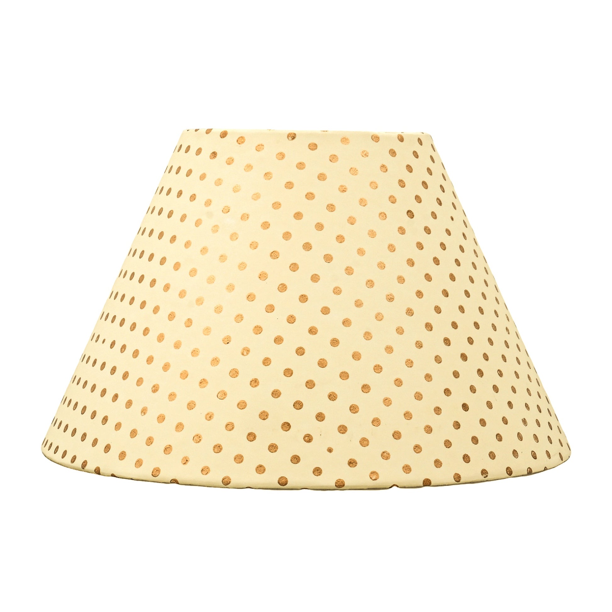 30cm empire premium hardback lampshade in block printed paper by Lampenschirm India, House of Lampshades. Gold Lamp Shade