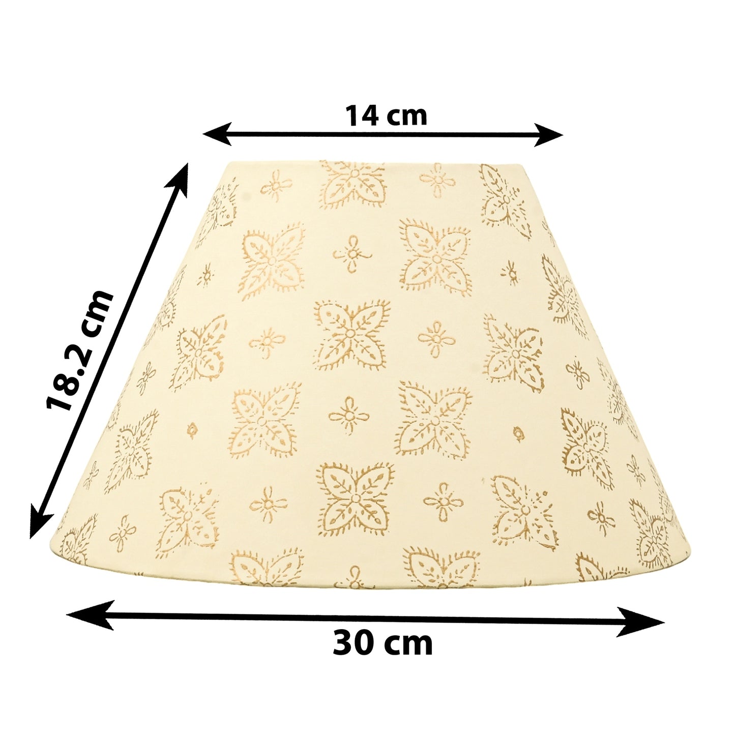 30cm empire premium hardback lampshade in block printed paper by Lampenschirm India