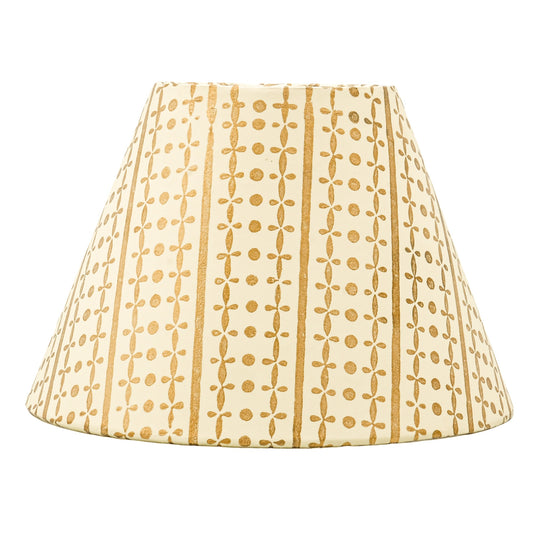 20cm empire premium hardback lampshade in block printed paper by Lampenschirm India