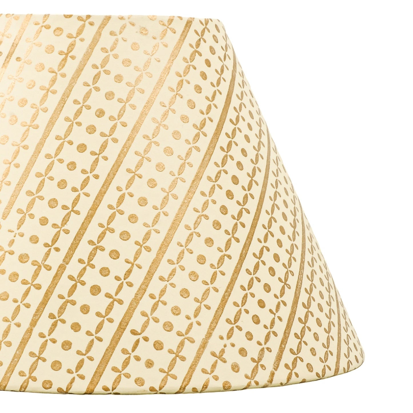 30cm empire premium hardback lampshade in block printed paper by Lampenschirm India