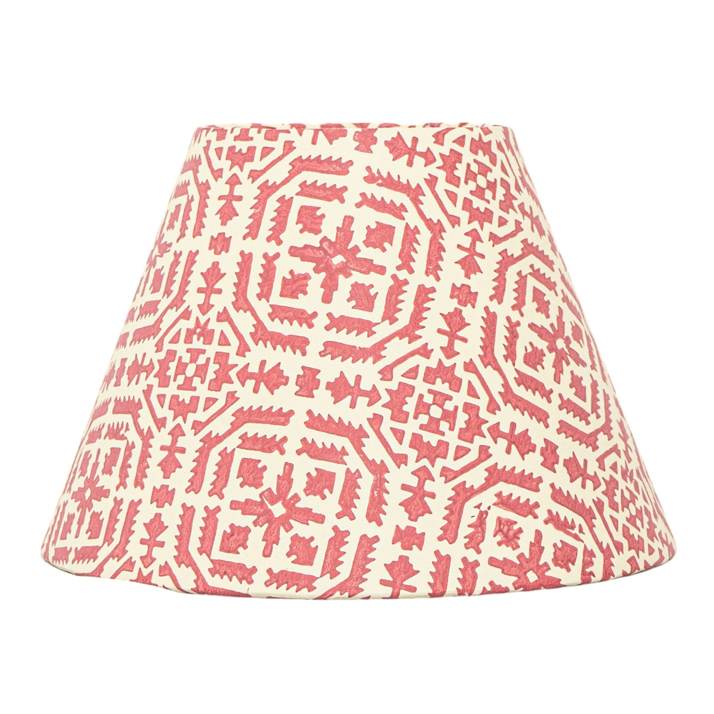 20cm empire premium hardback lampshade in block printed paper by Lampenschirm India