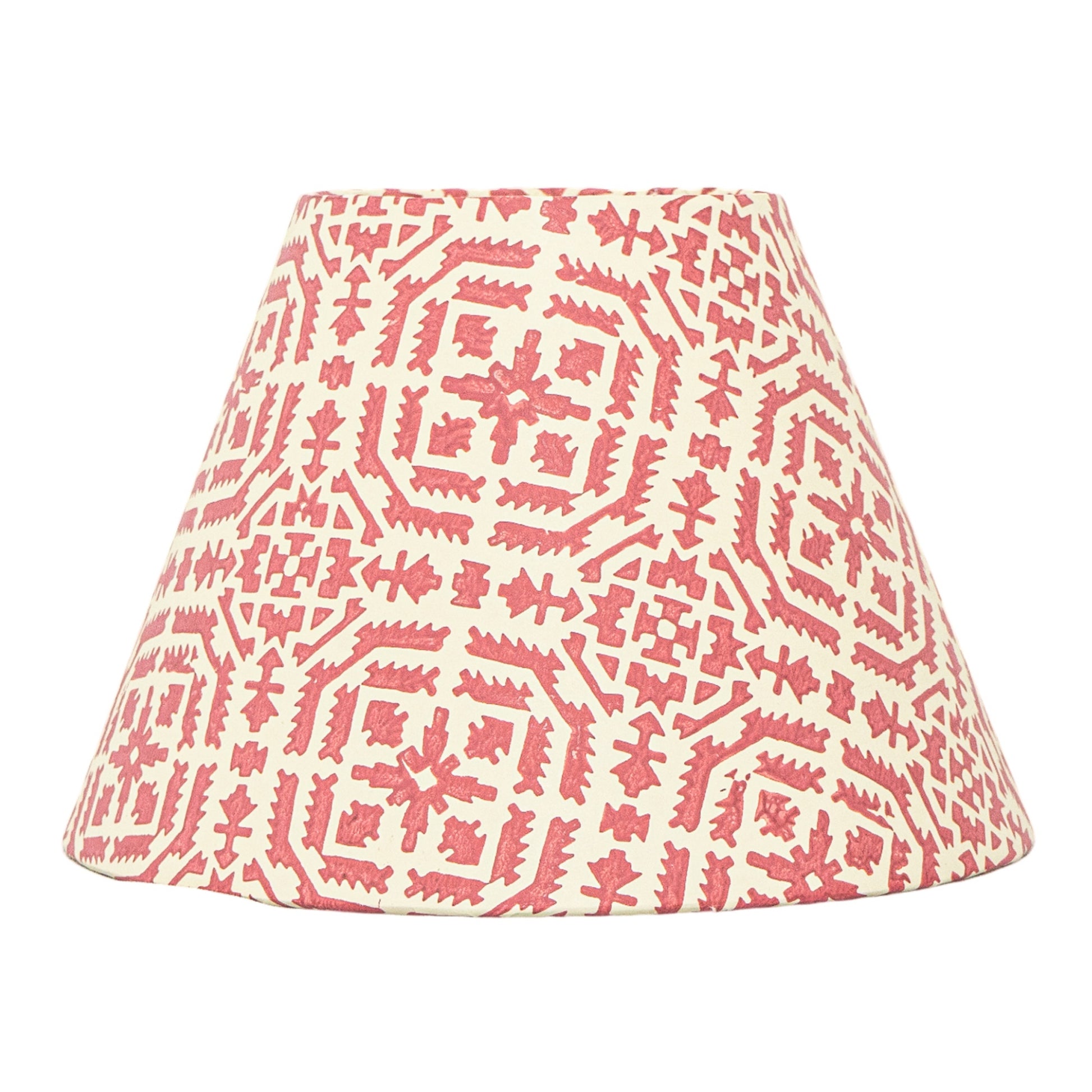 20cm empire premium hardback lampshade in block printed paper by Lampenschirm India