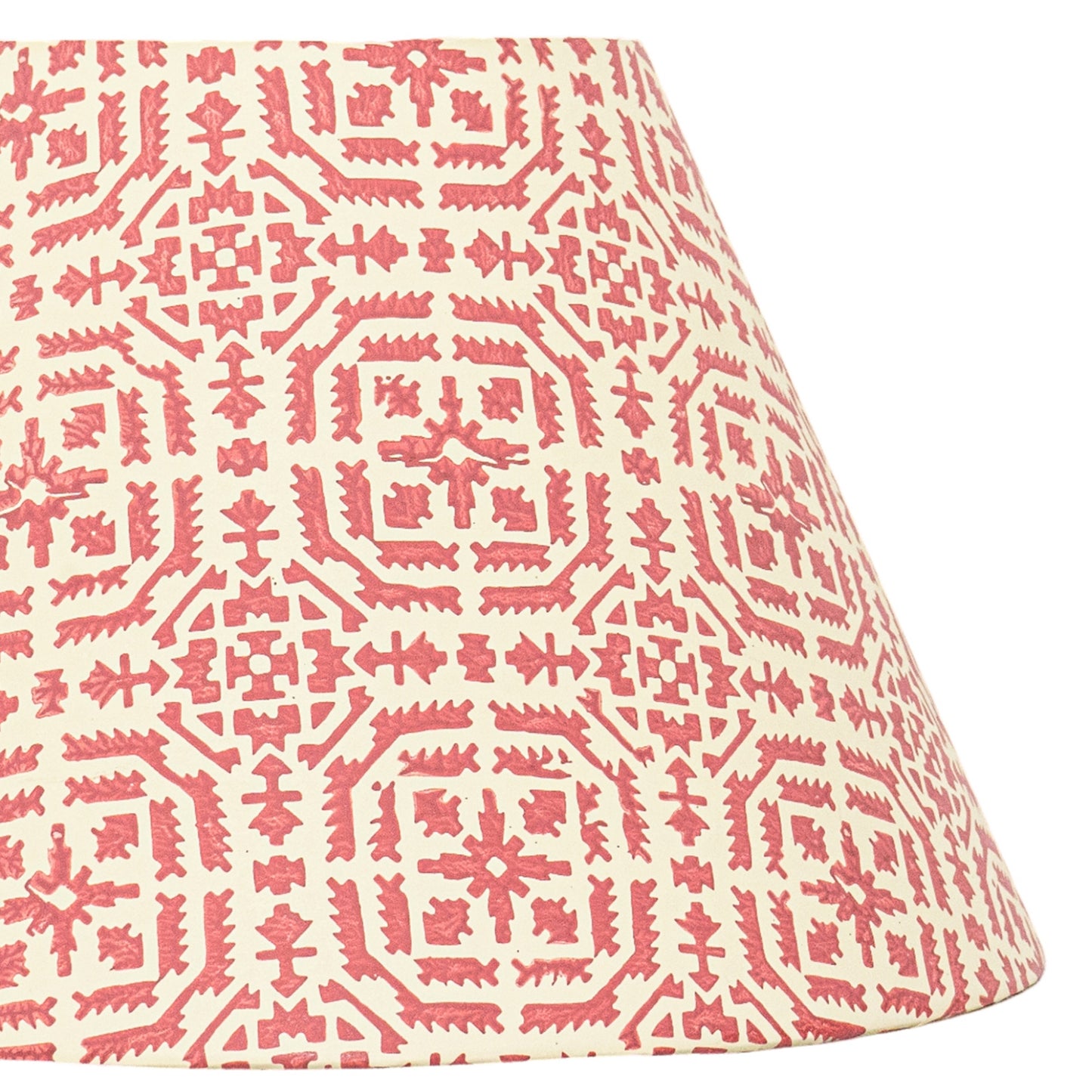 30cm empire premium hardback lamp shade in block printed paper by Lampenschirm India