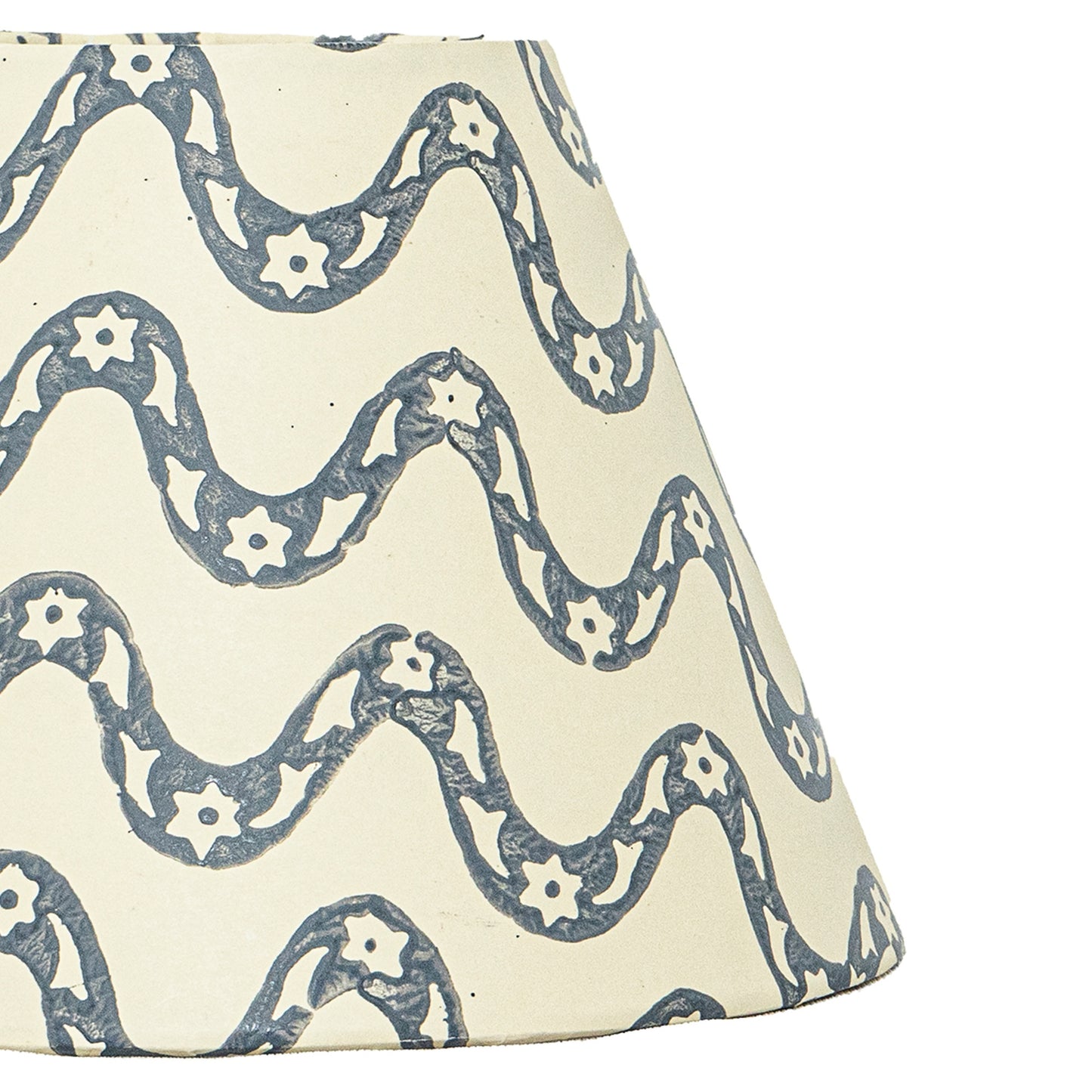 20cm empire premium hardback lampshade in block printed paper by Lampenschirm India