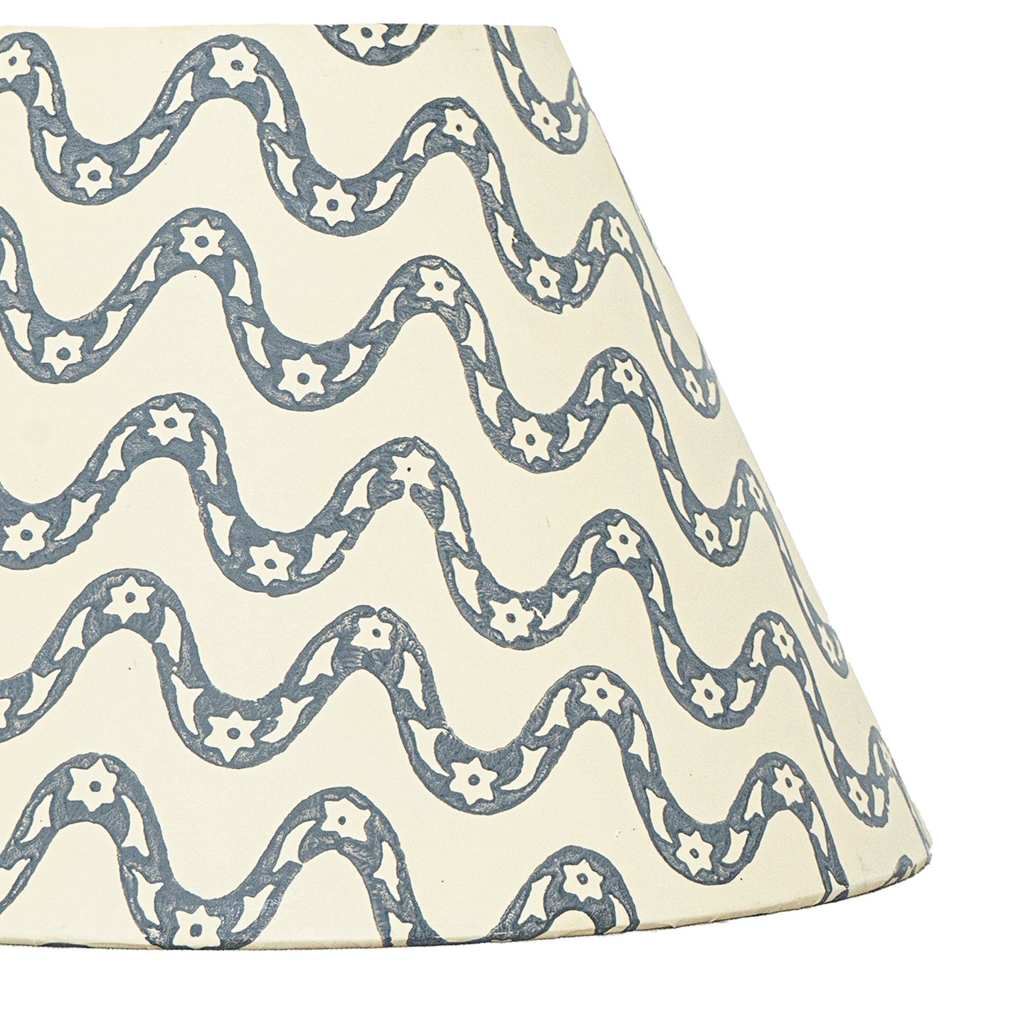 30cm empire premium hardback lampshade in block printed paper by Lampenschirm India