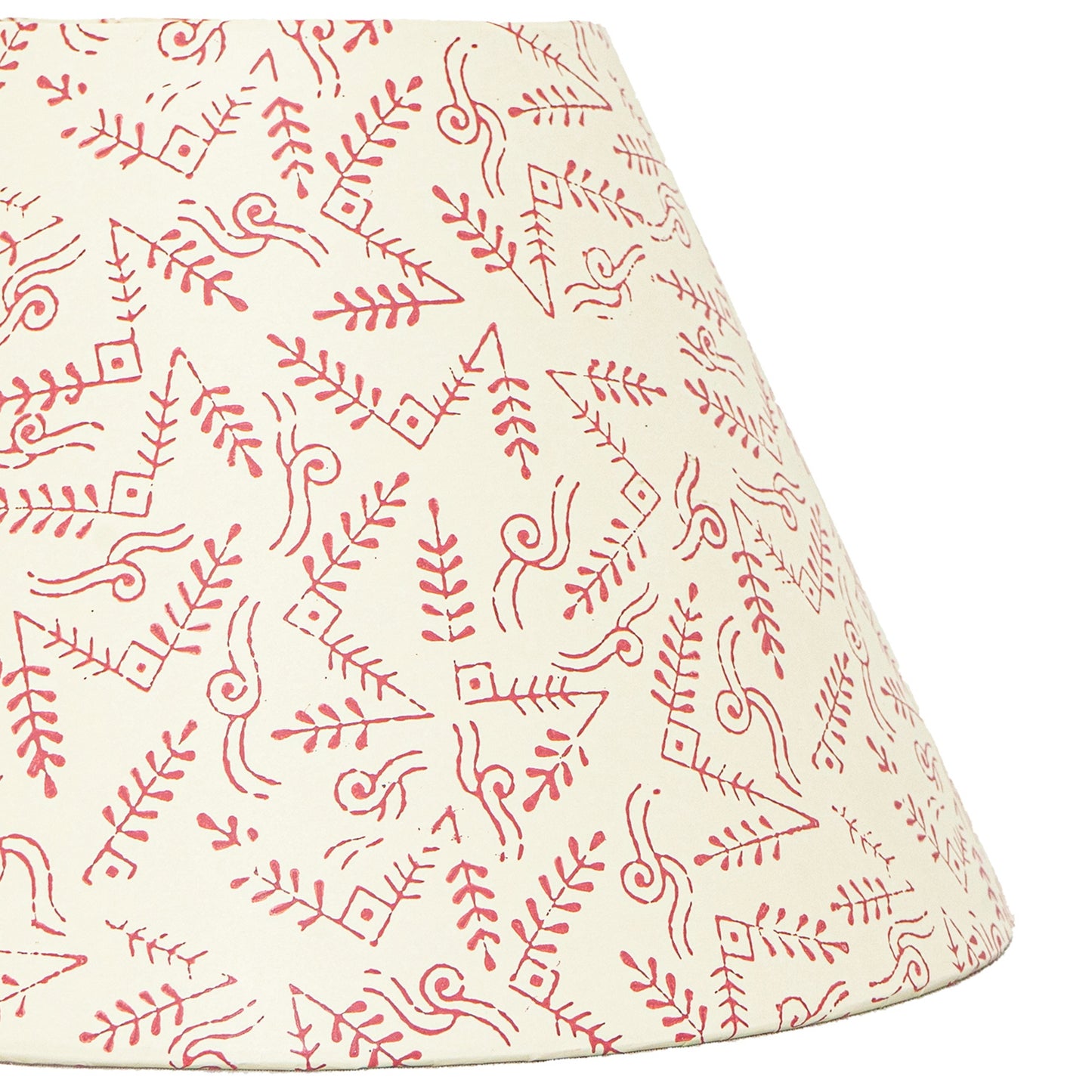 30cm empire premium hardback lampshade in block printed paper by Lampenschirm India