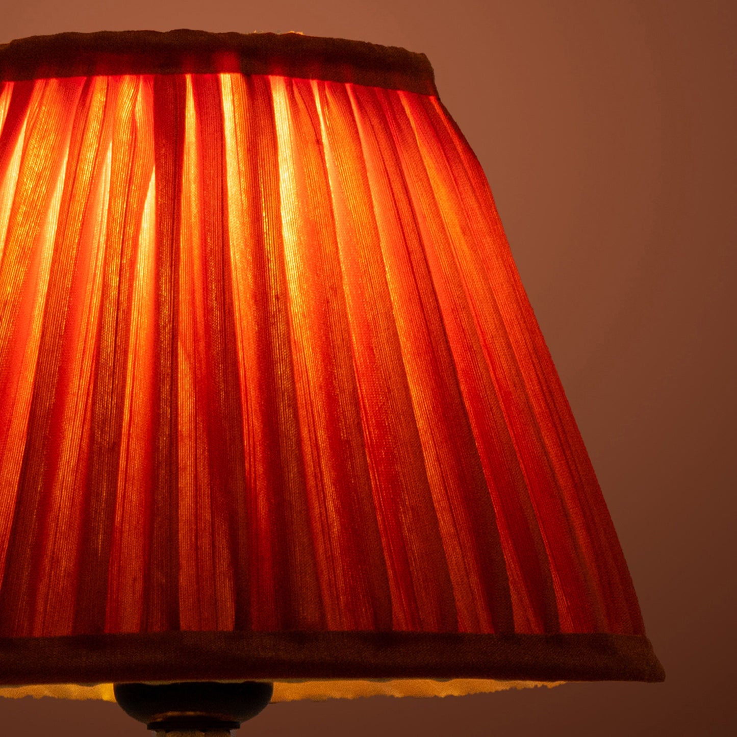 20cm empire premium softback lampshade in orange silk by Lampenschirm India, house of lampshades