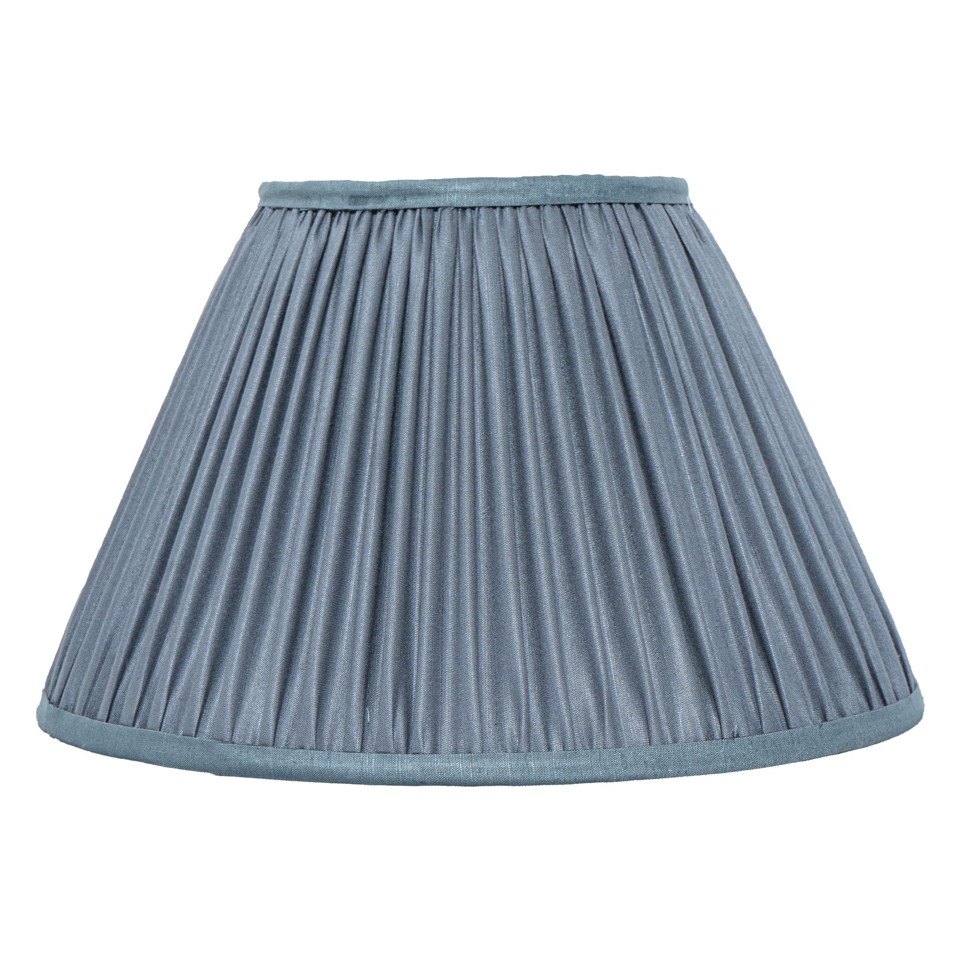 30cm empire premium softback lampshade in silk by Lampenschirm India, house of lampshades. Grey Silk Lamp Shades