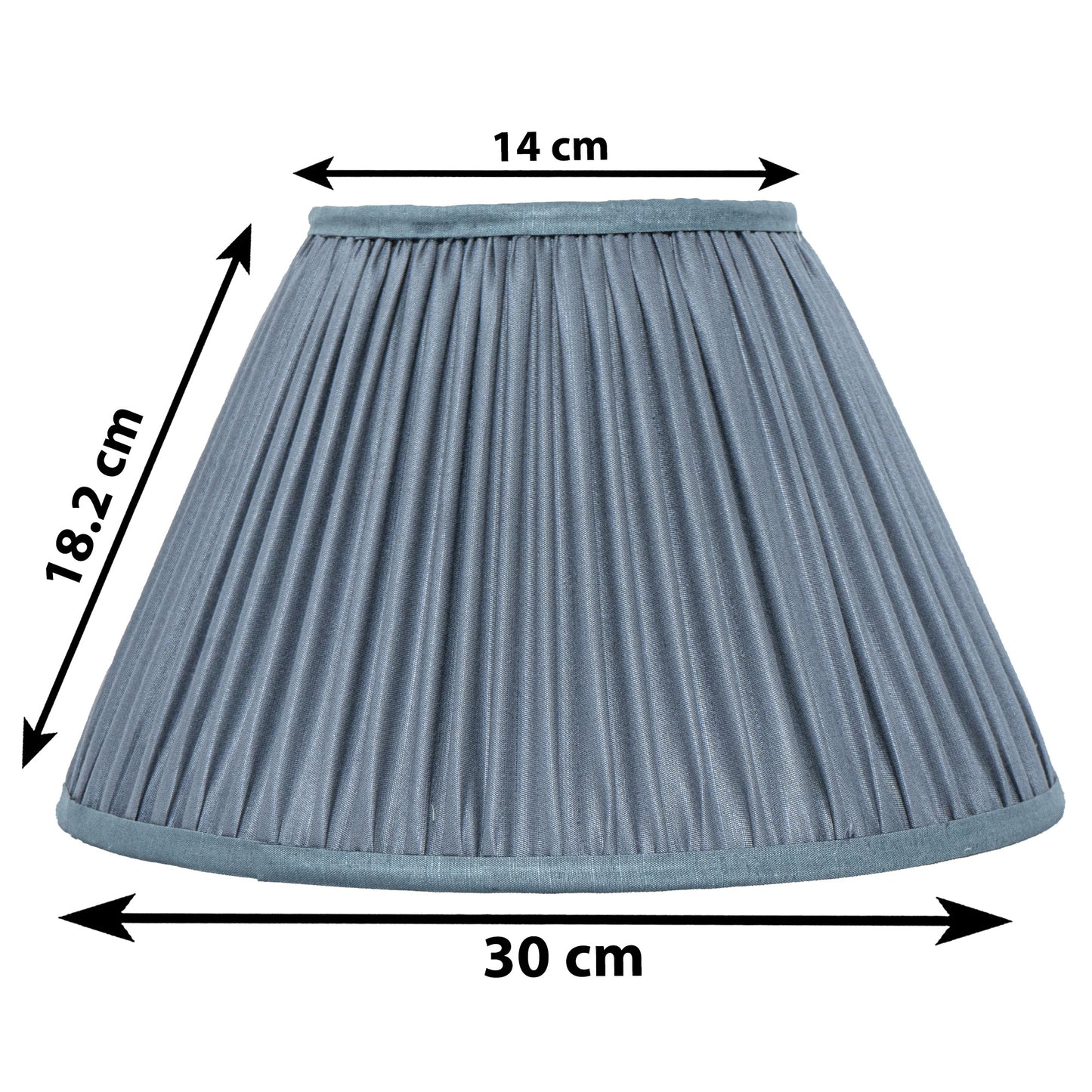 30cm empire premium softback lampshade in grey silk by Lampenschirm India, house of lampshades