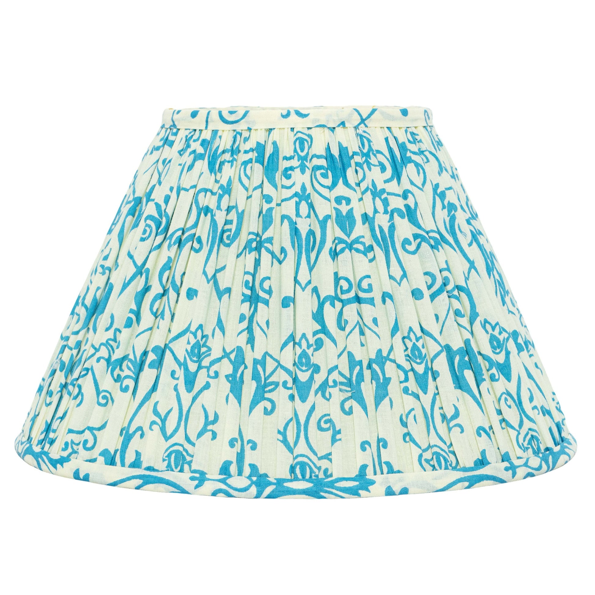 30cm empire premium softback lampshade in cotton by Lampenschirm India, house of lampshades. Blue Lamp Shades